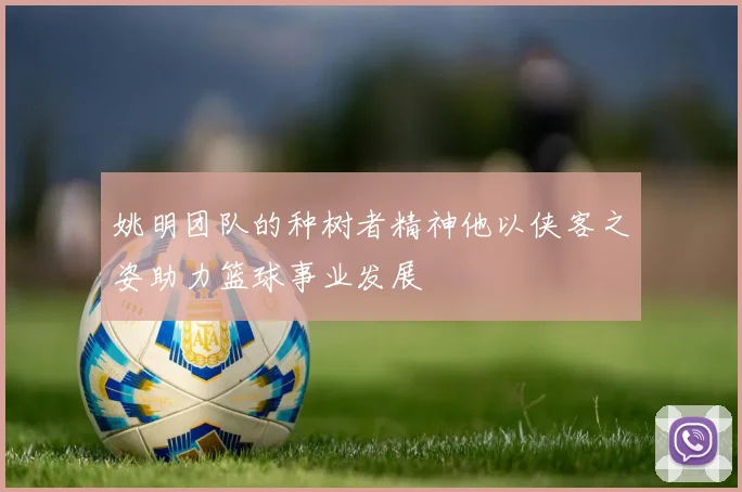 姚明团队的种树者精神他以侠客之姿助力篮球事业发展